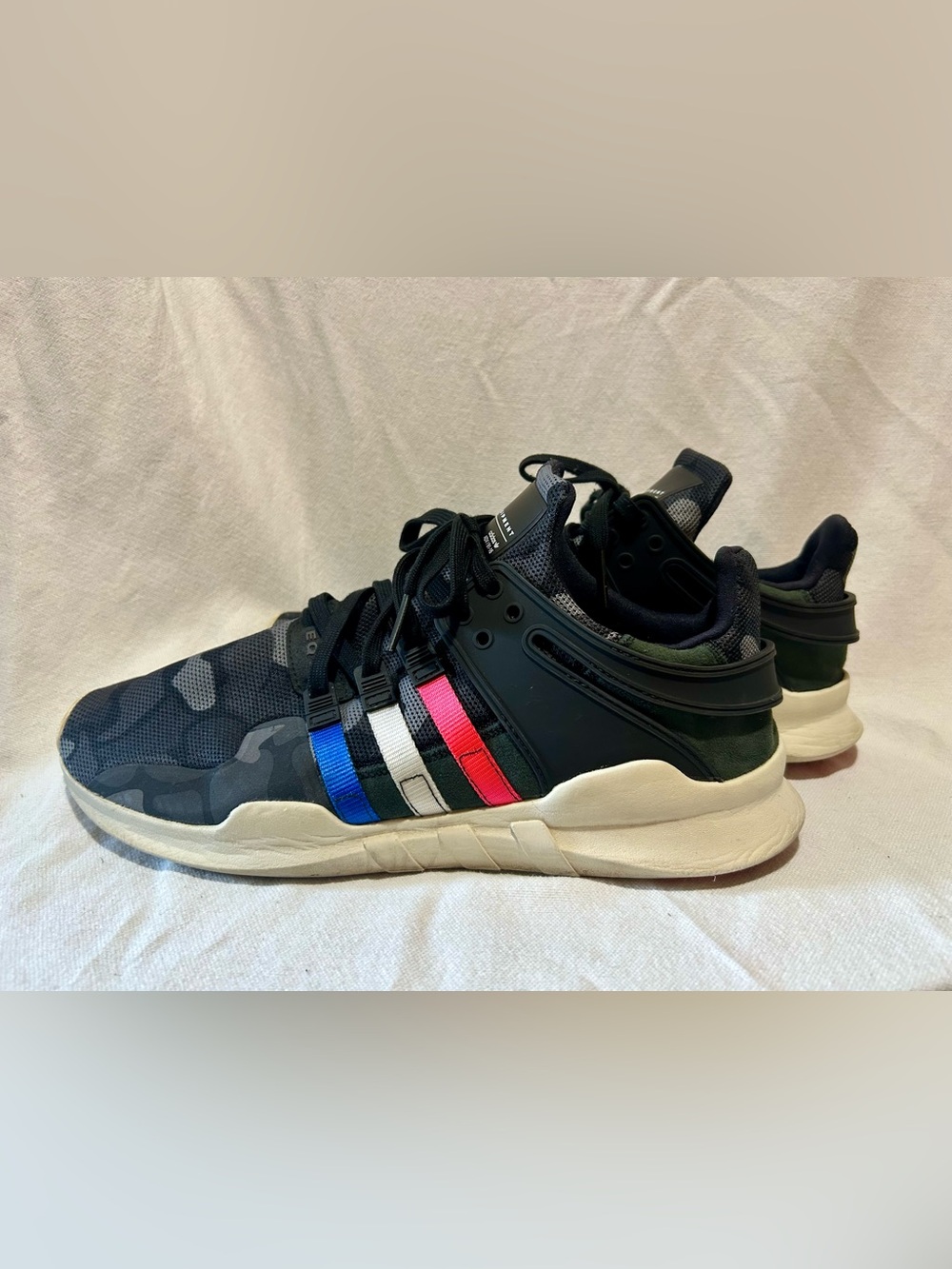 Adidas EQT Support ADV Camo Sneakers Multicolor Stripes Size 12
